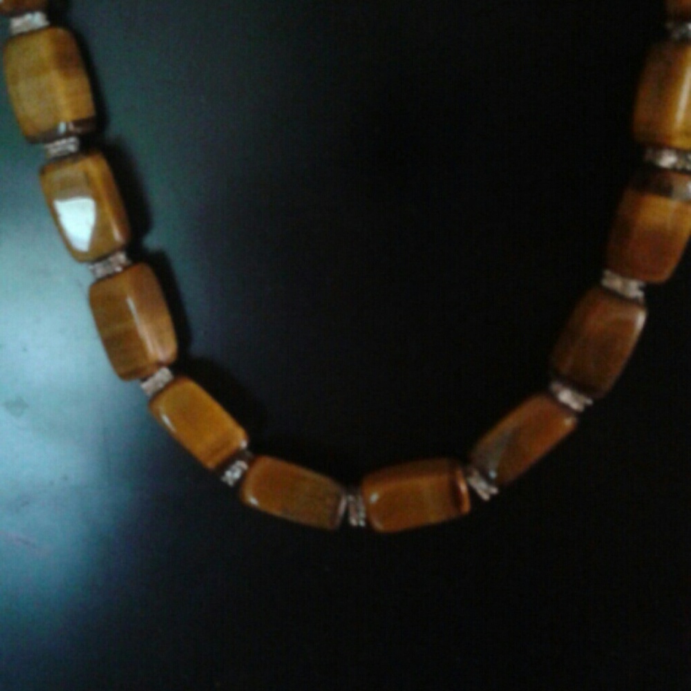 Vintage tiger eye beaded necklace